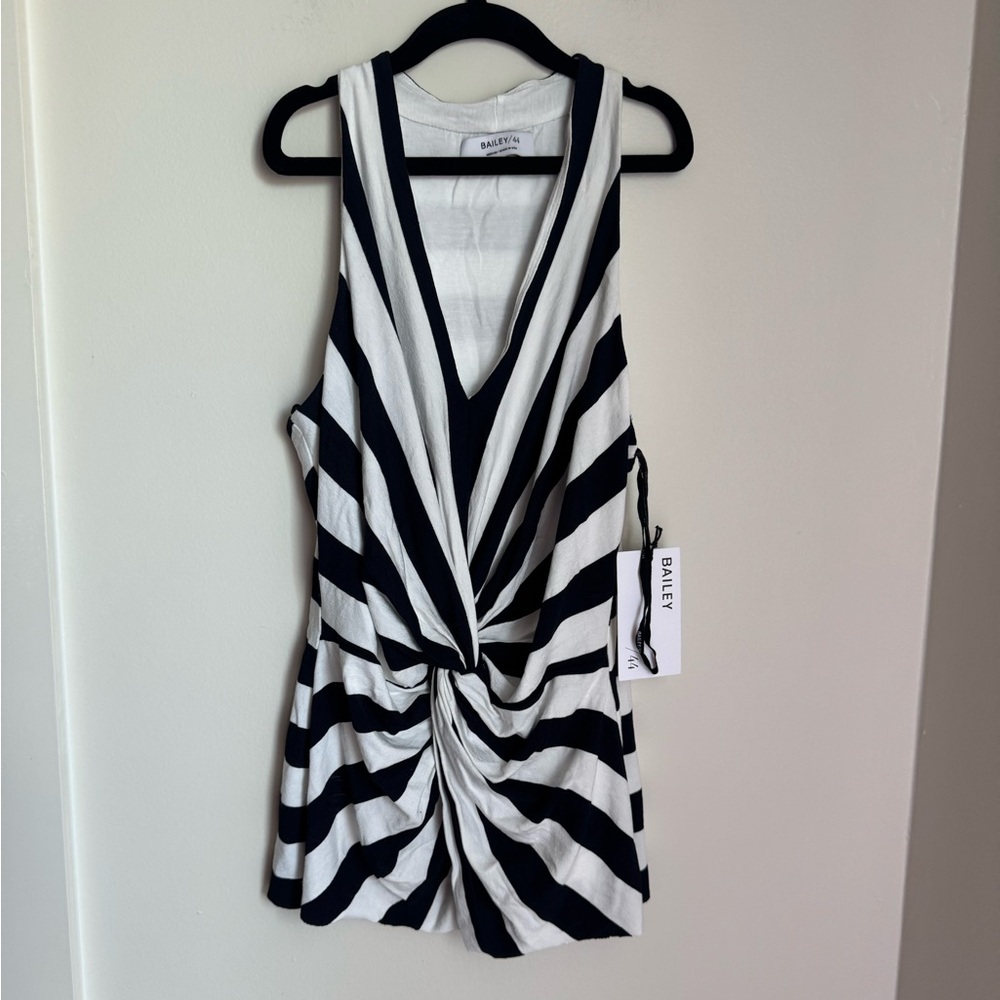 Bailey Black and White Striped top - new with tags
